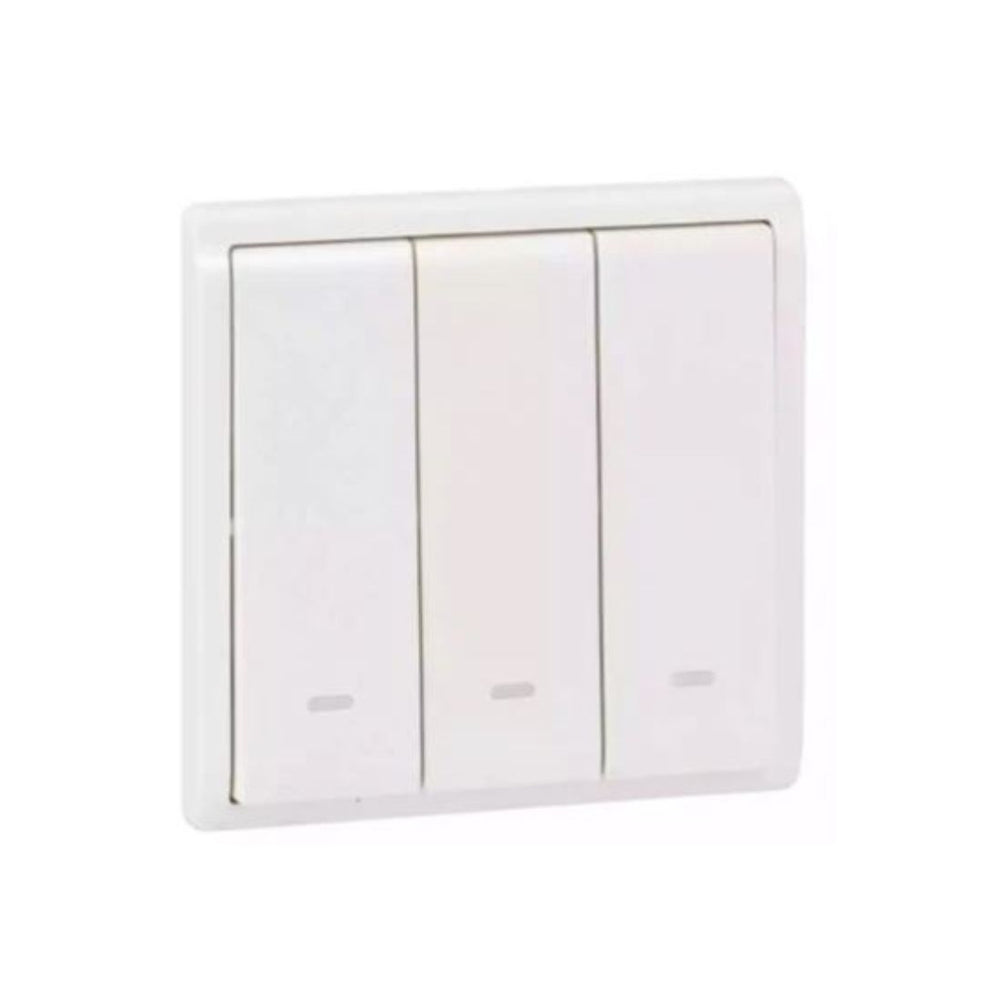 Schneider Electric Pieno 20A 16AX 250V 3 Gang 2 Way Switch E8233L2F20 White in Dubai, UAE