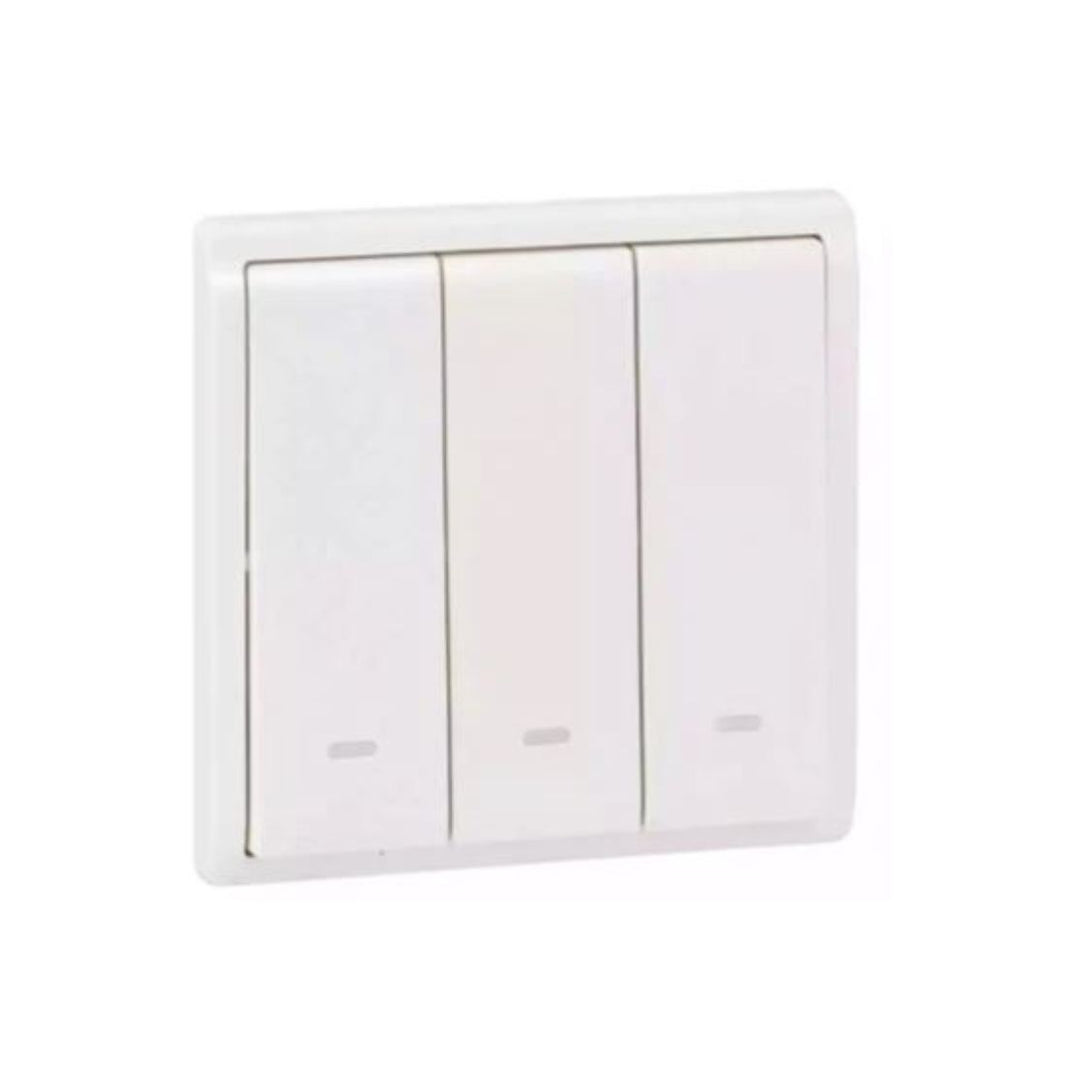 Schneider Electric Pieno 20A 16AX 250V 3 Gang 2 Way Switch E8233L2F20 White in Dubai, UAE