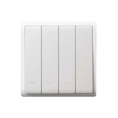 Schneider Electric Pieno 10A 250V 4 Gang 2 Way Switch with Fluorescent Locator E8234L2F - Slide 1