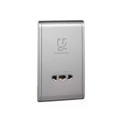 Schneider Electric Pieno 115V/240V 20VA Universal Shaver Unit Vertical E82T727V_AS_G1 - Aluminium Silver - Slide 1