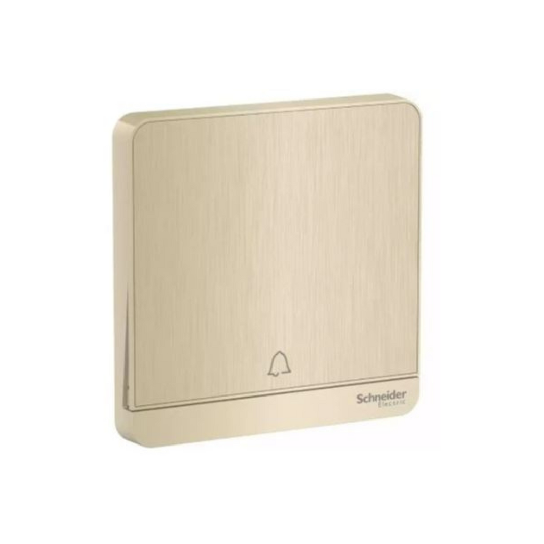 Schneider Electric AvatarOn Push Button for Doorbell 10A 250V E8331BPL1_GH Metal Gold Hairline in Dubai, UAE