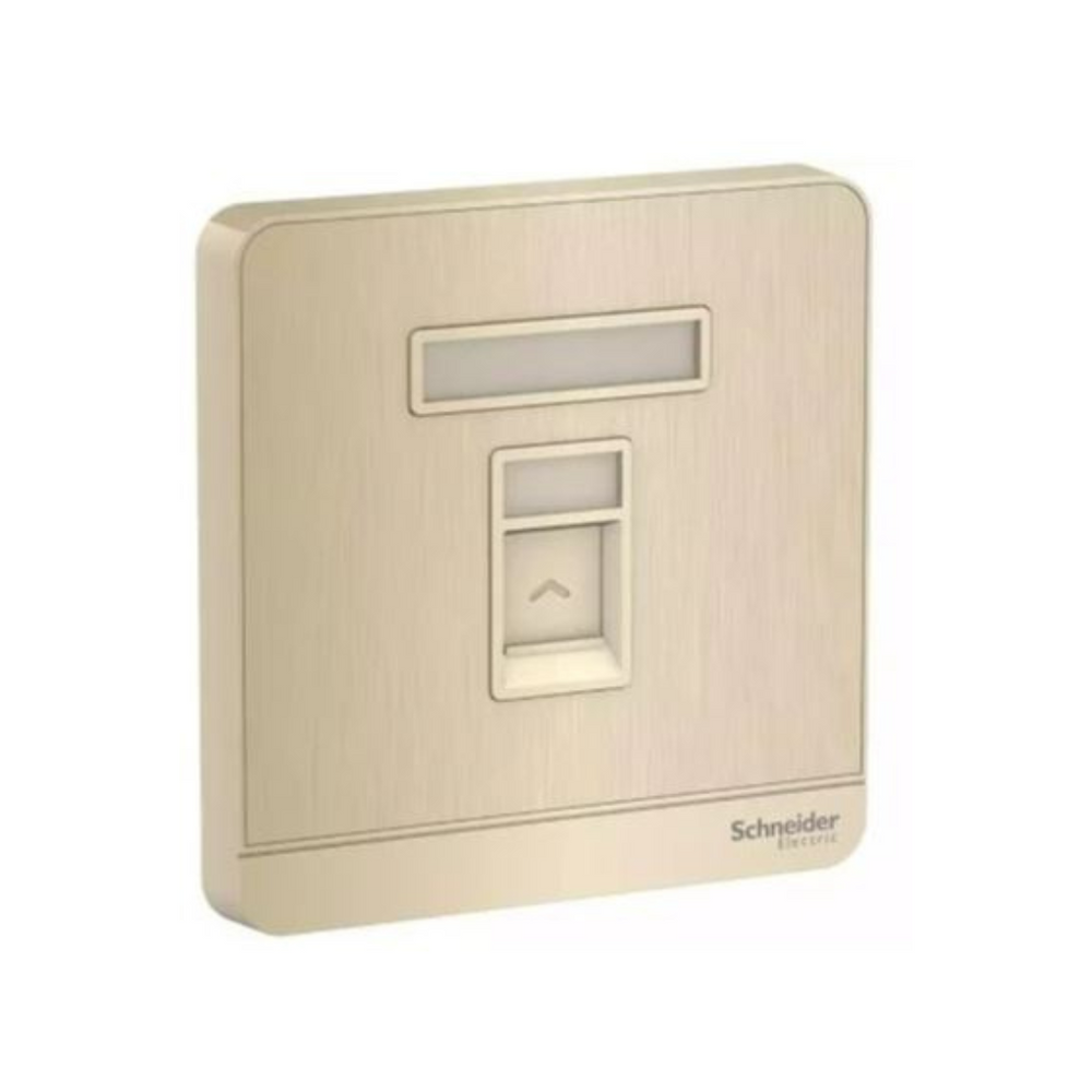 Schneider Electric AvatarOn Telephone Socket E8331RJS4_GH Metal Gold Hairline in Dubai, UAE