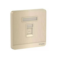 Schneider Electric AvatarOn Telephone Socket E8331RJS4_GH - Metal Gold Hairline - Slide 1