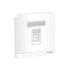 Schneider Electric Telephone Socket E8331RJS4_WE - White - Slide 1