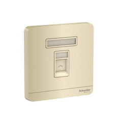 Schneider Electric AvatarOn Data Socket RJ45 Cat6e Shuttered E8331RJS6_WG - Wine Gold - Slide 1