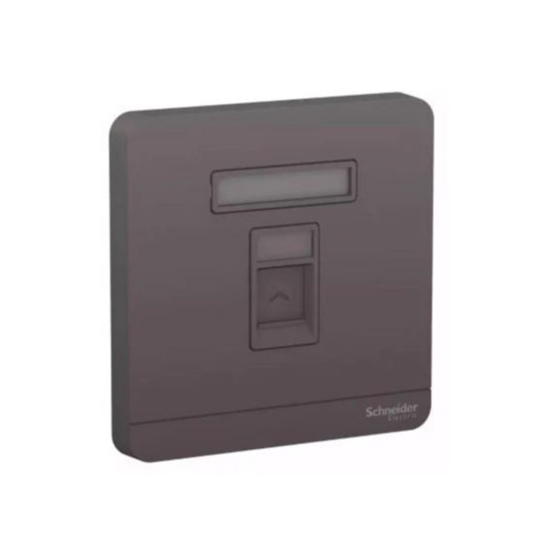 Schneider Electric Wallplate for 1 Keystone RJ45 E8331RJS_DG Dark Grey in Dubai, UAE