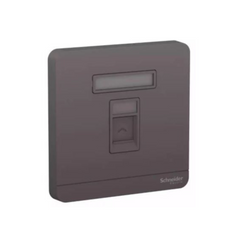 Schneider Electric Wallplate for 1 Keystone RJ45 E8331RJS_DG - Dark Grey - Slide 1