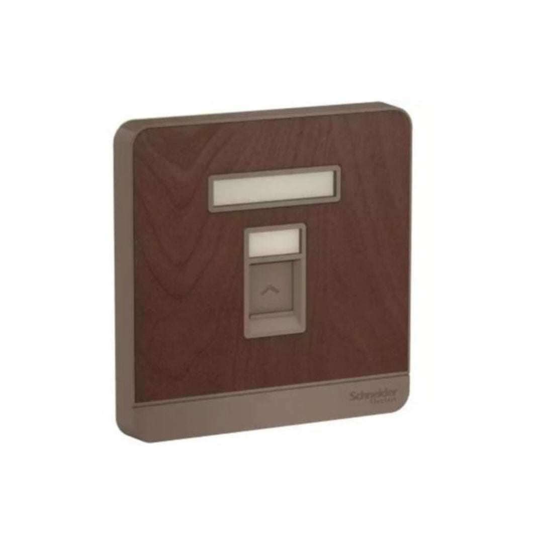 Schneider Electric AvatarOn Wallplate for Keystone RJ45 E8331RJS_WD Wood in Dubai, UAE