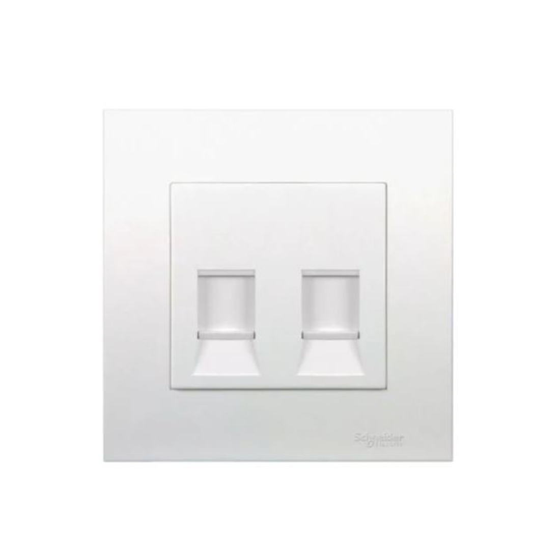 Schneider Electric Vivace 2 Gang Category 6 Data Outlet with Shutter KB32RJ6_AS - Aluminium Silver