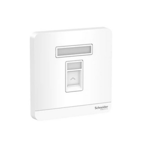 Schneider Electric AvatarOn Wallplate for Keystone RJ45 E8331RJS_WE - White
