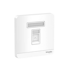 Schneider Electric AvatarOn Wallplate for Keystone RJ45 E8331RJS_WE - White - Slide 1