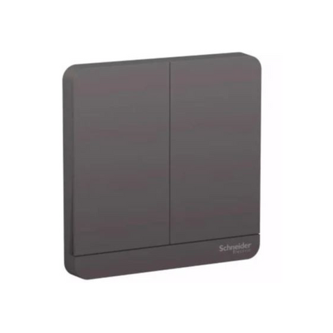 Schneider Electric AvatarOn 1 Way 2 Switches 16AX 250V E8332L1_DG - Dark Grey