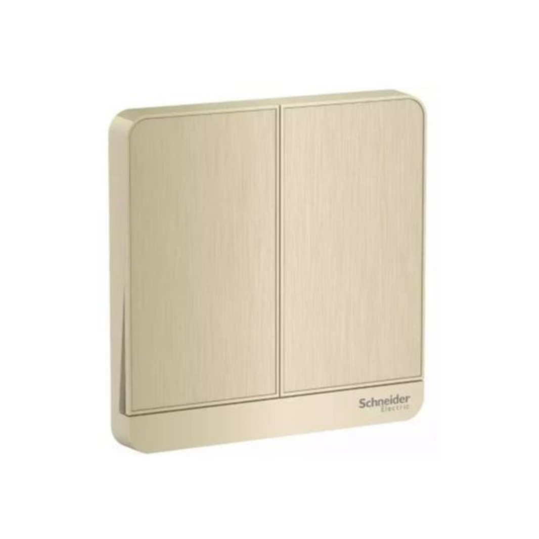 Schneider Electric AvatarOn 1 Way 2 Switches 16AX 250V E8332L1_GH Metal Gold Hairline in Dubai, UAE