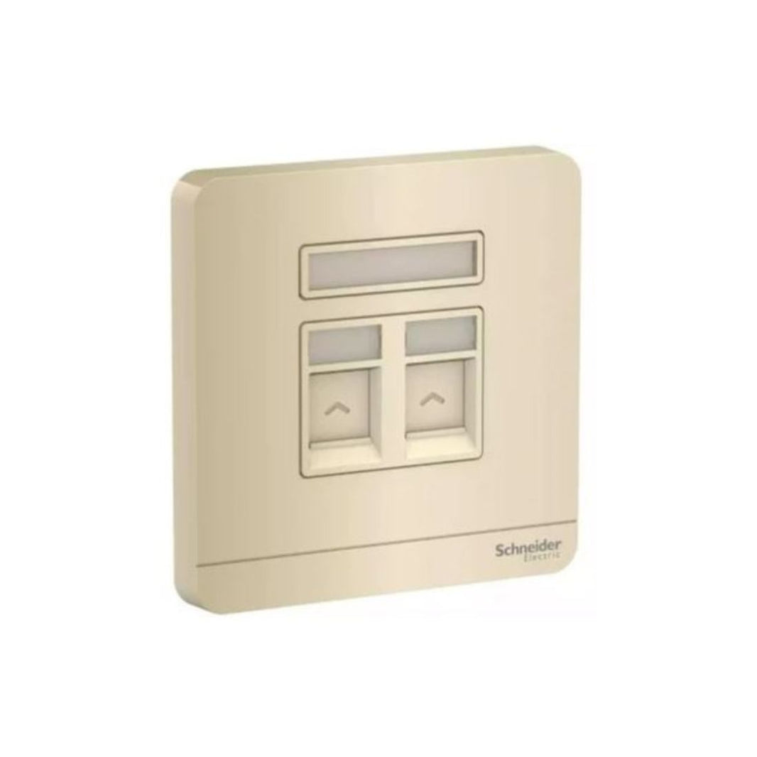 Schneider Electric AvatarOn Wallplate for 2 Keystone RJ45 E8332RJS_WG Wine Gold in Dubai, UAE