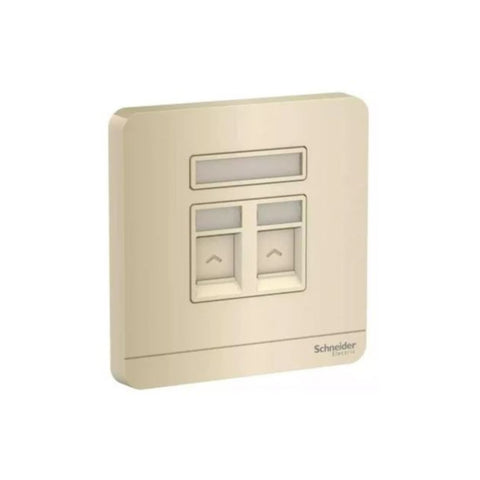 Schneider Electric AvatarOn Wallplate for 2 Keystone RJ45 E8332RJS_WG - Wine Gold