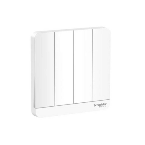 Schneider Electric AvatarOn 1 Way 4 Switches 16AX 250V E8334L1_WE - White
