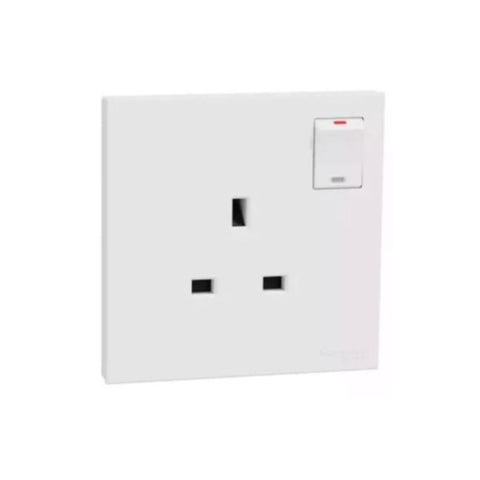 Schneider Electric AvatarOn C Switched Socket with LED 13A 250V 1 Gang E8715N_WE - White