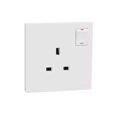 Schneider Electric AvatarOn C Switched Socket with LED 13A 250V 1 Gang E8715N_WE - White - Slide 1