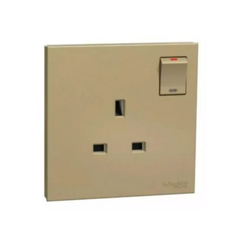 Schneider Electric AvatarOn C Switched Socket with LED 13A 250V 1 Gang E8715N_WG - Wine Gold