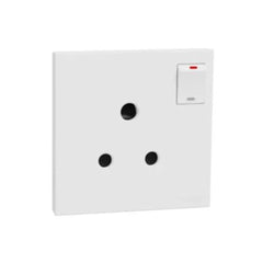 Schneider Electric AvatarOn C Switched Socket 15A 250V 1 Gang 3 Round Pin E8715_15_WE - White - Slide 1