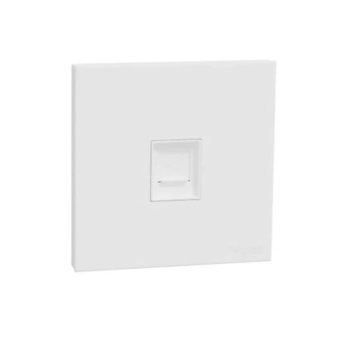 Schneider Electric AvatarOn C Telephone Socket 1 Gang Keystone on Shuttered Wallplate E8731RJS4_WE - White