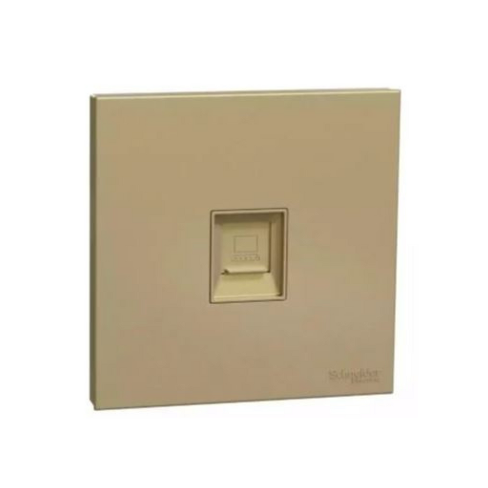 Schneider Electric AvatarOn C Telephone Socket Keystone on Shuttered Wallplate 1 Gang E8731RJS4_WG 1G Wine Gold in Dubai, UAE