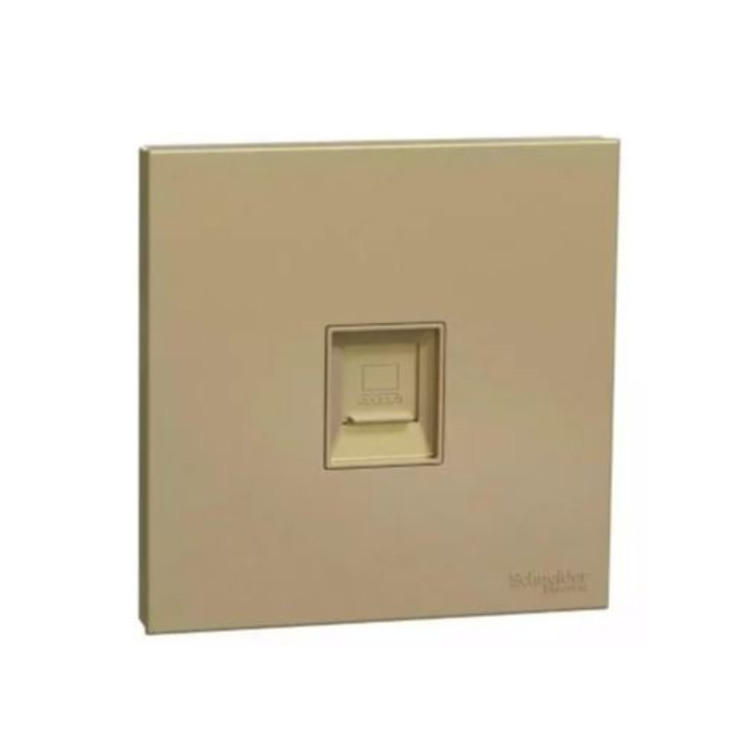 Schneider Electric AvatarOn C Telephone Socket Keystone on Shuttered Wallplate 1 Gang E8731RJS4_WG 1G - Wine Gold