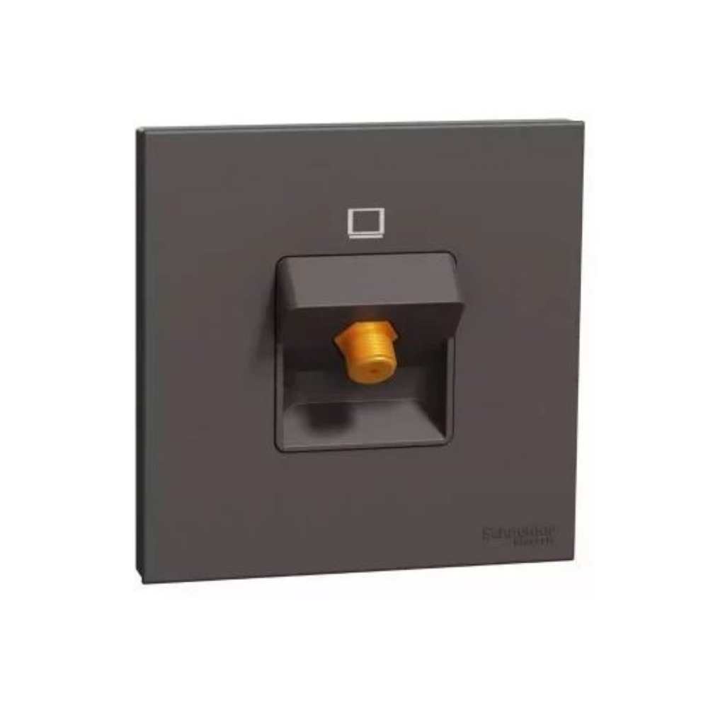 Schneider Electric Socket with F Connectors 45 Degree E8731TVF_DG 1G CATV Dark Gray in Dubai, UAE