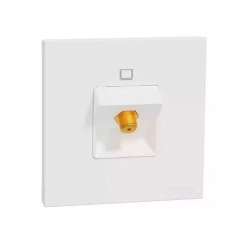 Schneider Electric AvatarOn C CATV Socket with F Connectors 45 Degree 1 Gang E8731TVF_WE - White