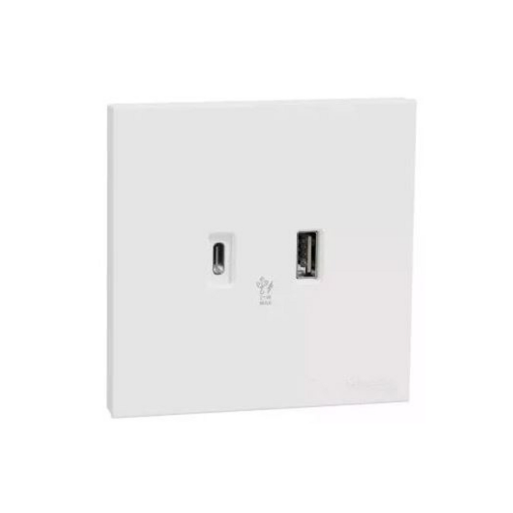 Schneider Electric USB Charger 21W E8732ACQUSB_WE Type A+C - White