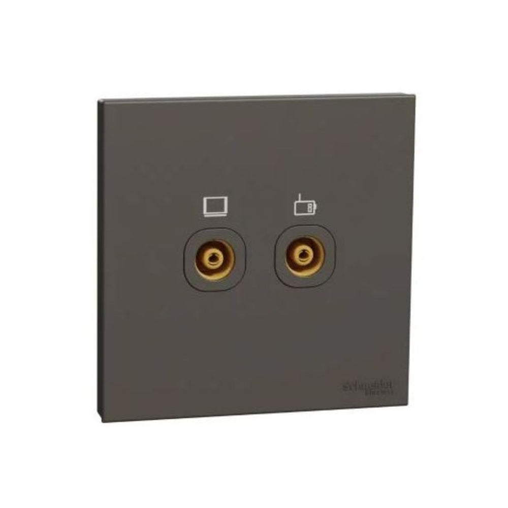 Schneider Electric TV Master/FM Socket 2 Gangs E8732TVFMM_DG - Dark Grey