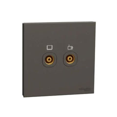 Schneider Electric TV Master/FM Socket 2 Gangs E8732TVFMM_DG - Dark Grey - Slide 1