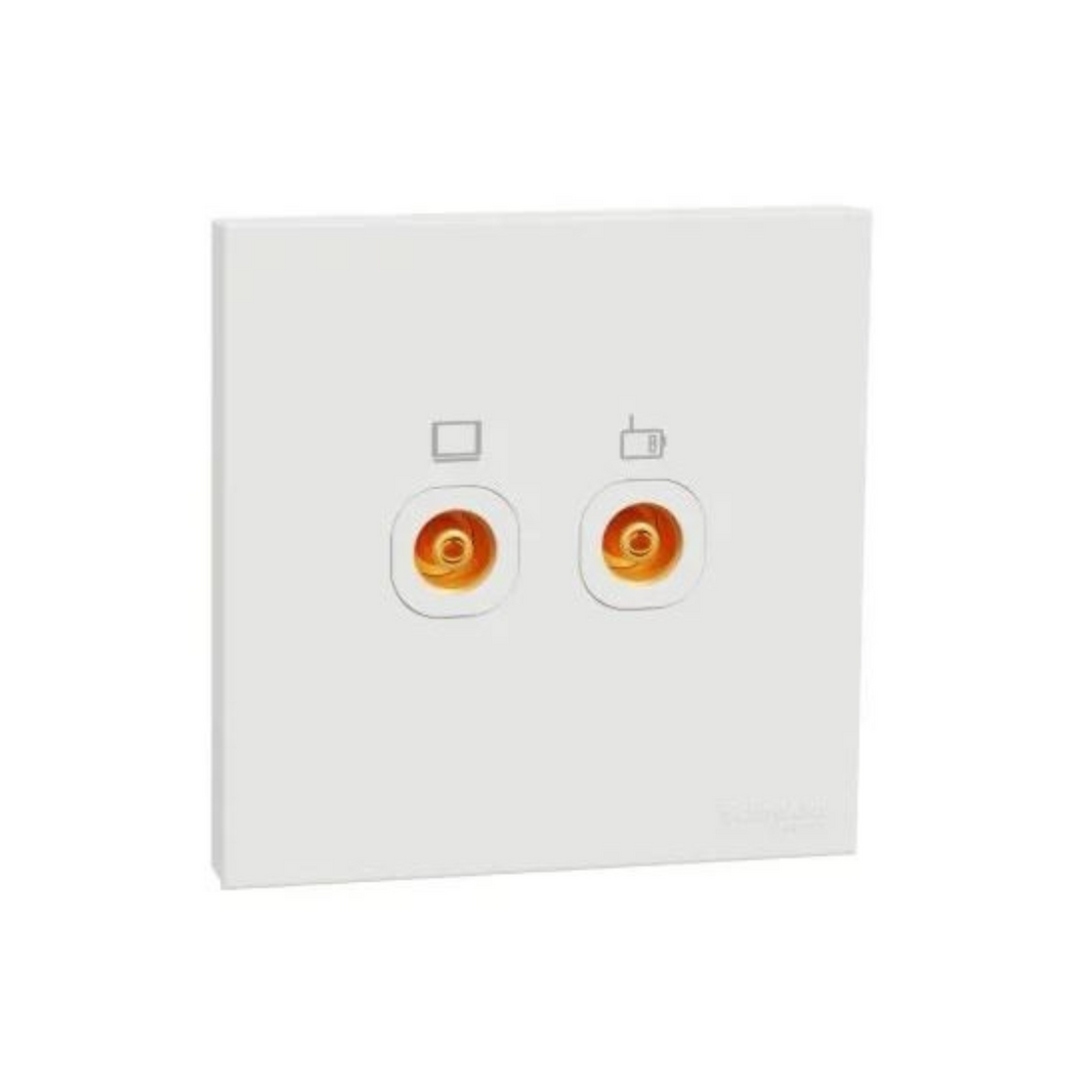 Schneider Electric TV Master/FM Socket 2 Gangs E8732TVFMM_WE - White