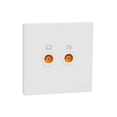 Schneider Electric TV Master/FM Socket 2 Gangs E8732TVFMM_WE - White - Slide 1