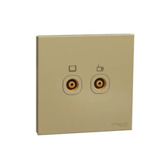 Schneider Electric TV Master/FM Socket 2 Gangs E8732TVFMM_WG - Wine Gold - Slide 1