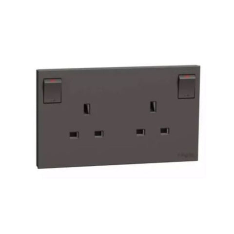 Schneider Electric AvatarOn C Switched Socket 13A 250V 2G E87T25_DG - Dark Grey