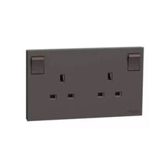 Schneider Electric AvatarOn C Switched Socket 13A 250V 2G E87T25_DG - Dark Grey - Slide 1