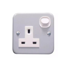 Schneider Electric S-Classic Switched Socket ESM Series 13A 250V 1 Gang ESM15 - Slide 1