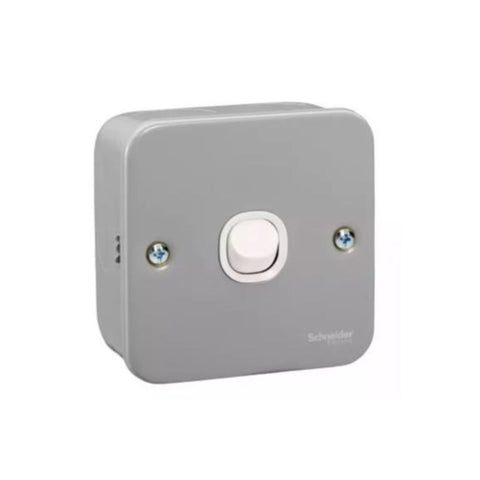 Schneider Electric Bell Press Switch 10AX 250V 1 Gang ESM31BPRA - Grey