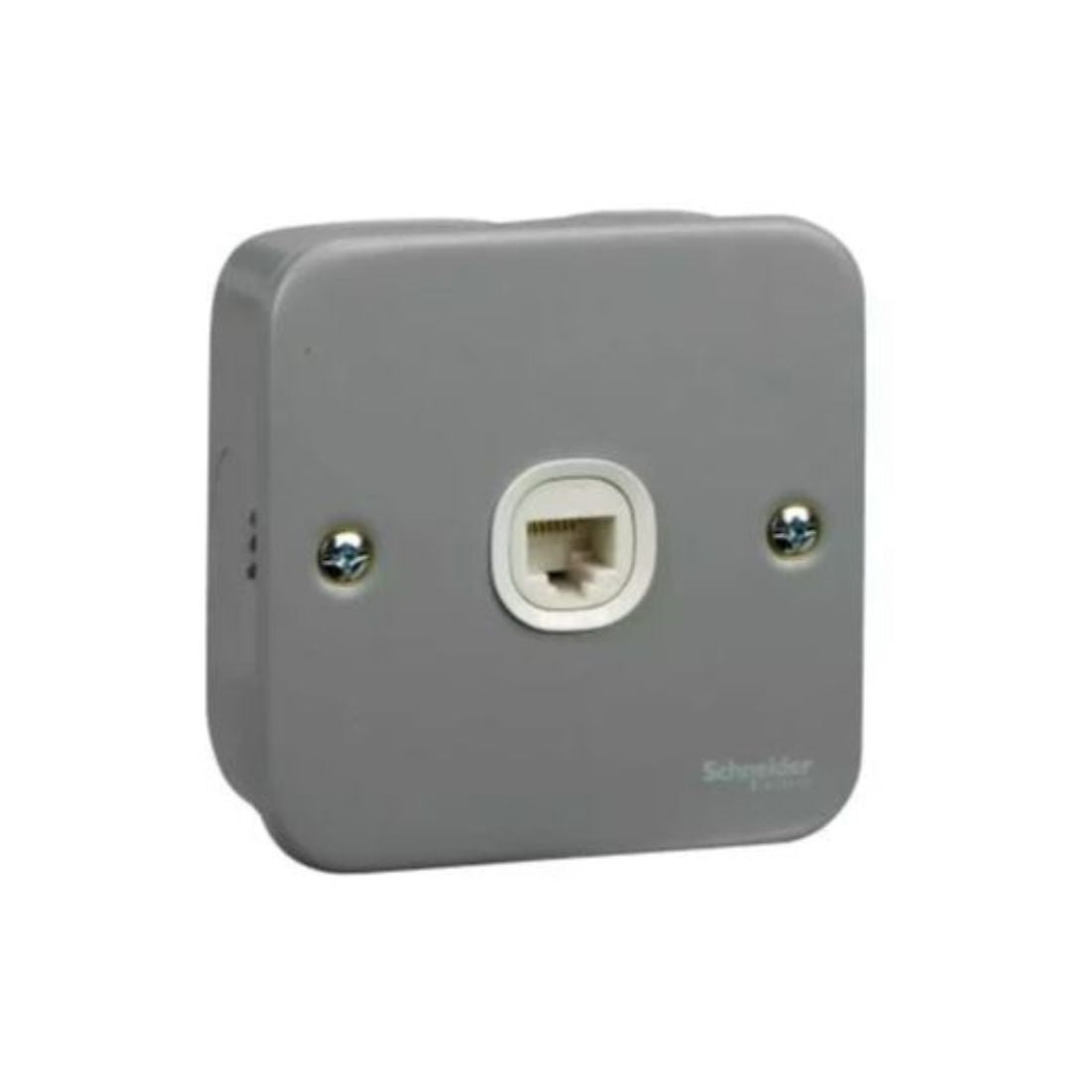 Schneider Electric Data Socket Outlet ESM Metal 1 Gang ESM31RJ88A - Dark Grey