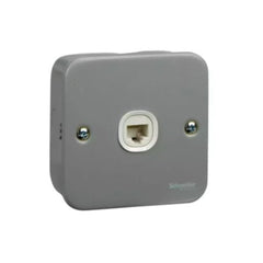 Schneider Electric Data Socket Outlet ESM Metal 1 Gang ESM31RJ88A - Dark Grey - Slide 1