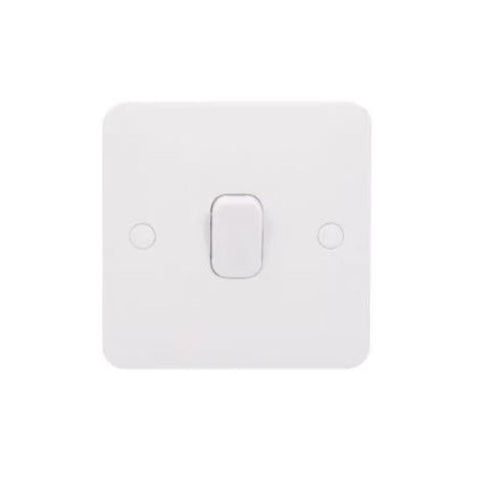 Schneider Electric 1 Way Plate Switch 10AX 1 Gang GGBL1011S - White