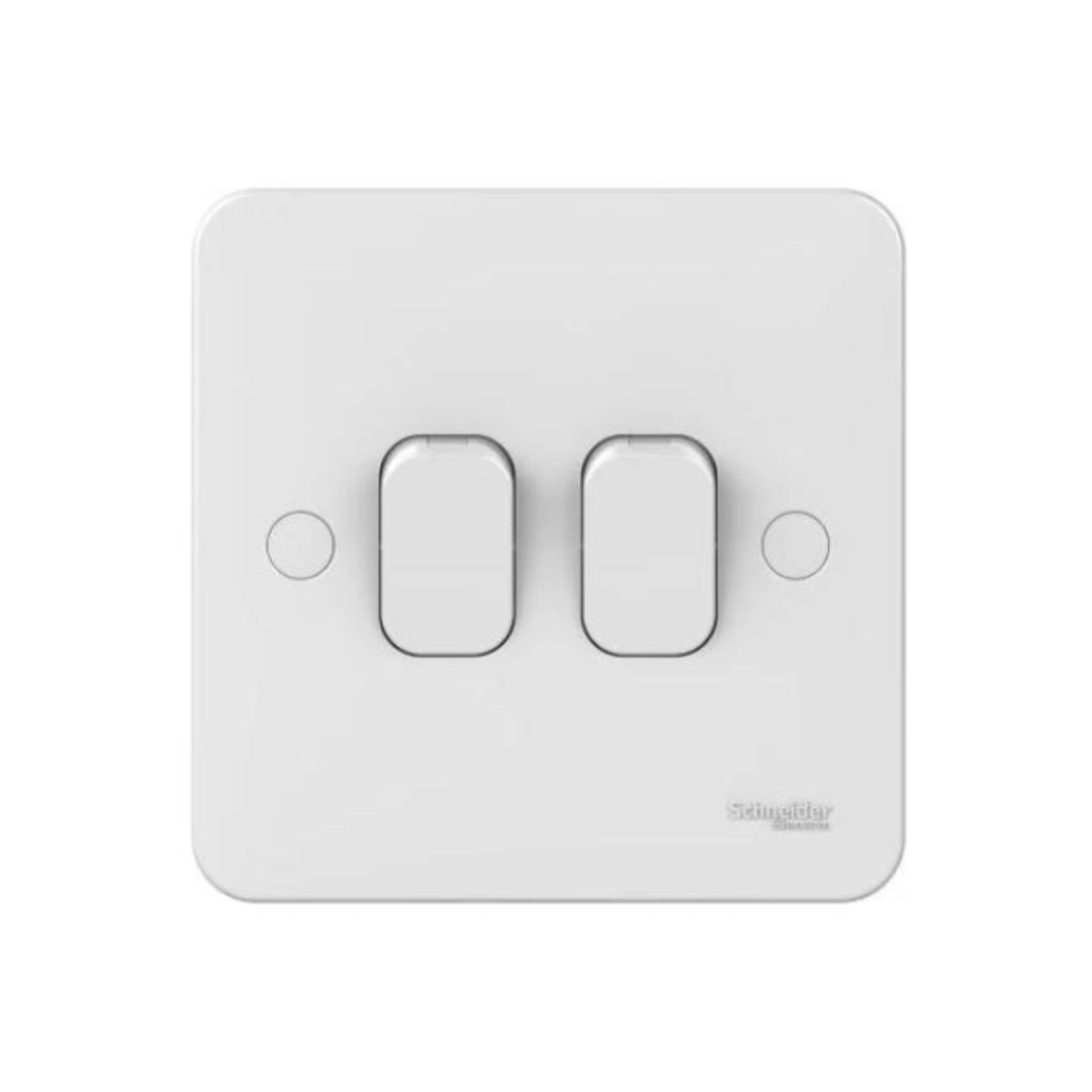 Schneider Electric Lisse 2 Way 2 Gangs Plate Switch 20AX GGBL102220S - White