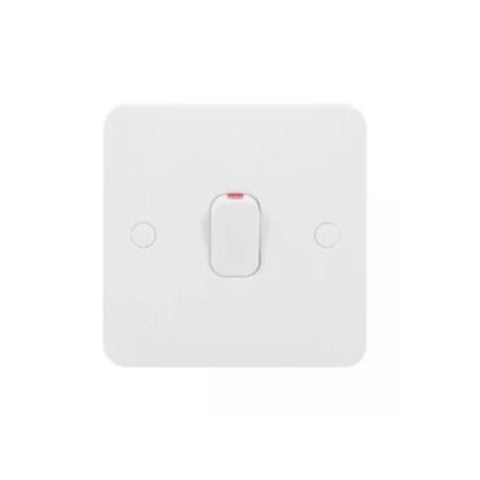 Schneider Electric Lisse 2 Pole Switch with Flex Outlet and Indicator Lamp 1 Gang 20AX GGBL2011S - White