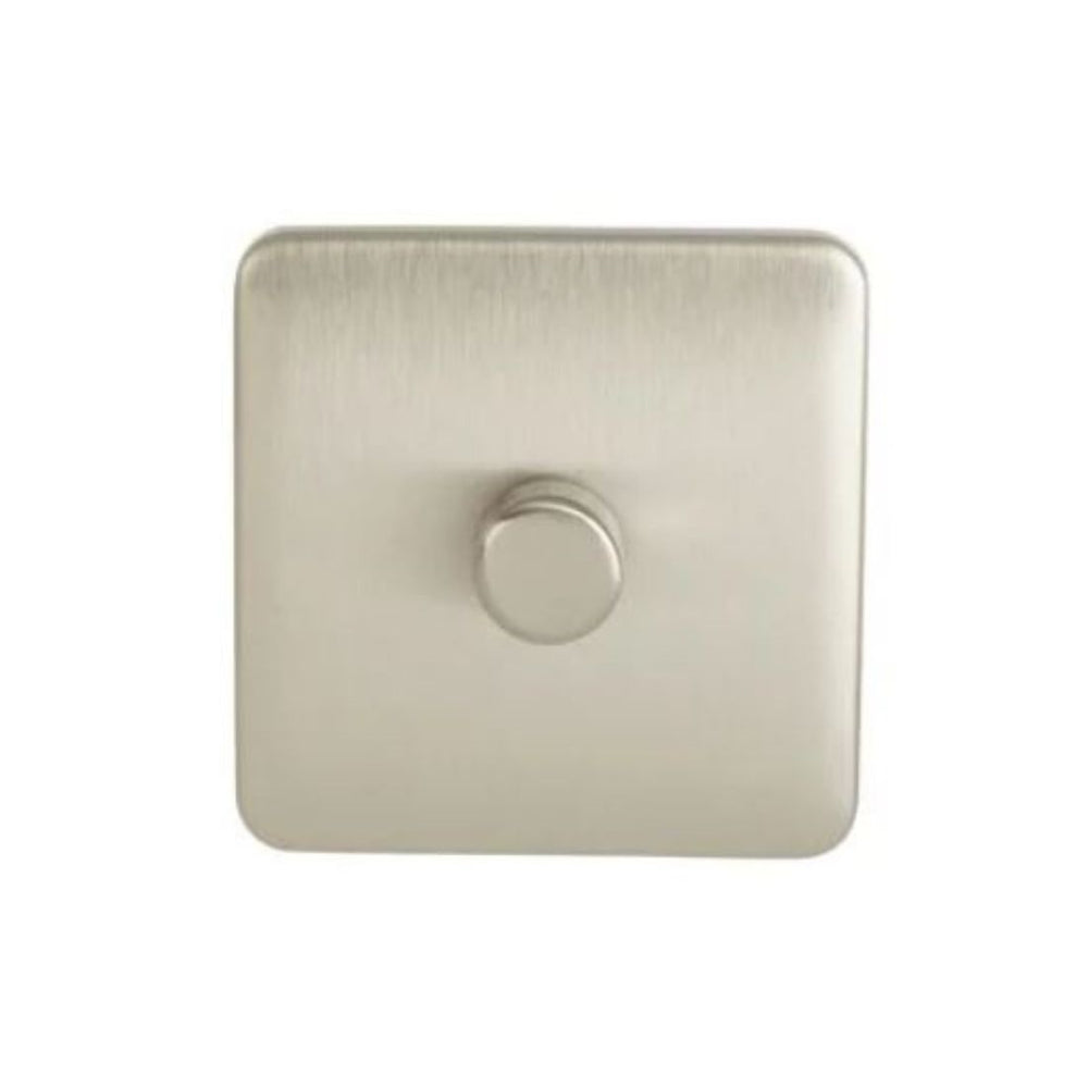 Schneider Electric Lisse Universal Dimmer Switch LED 2 Way 1 Gang 100W GGBL6012LMSSS Stainless Steel in Dubai, UAE