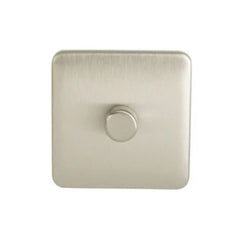 Schneider Electric Lisse Universal Dimmer Switch LED 2 Way 1 Gang 100W GGBL6012LMSSS - Stainless Steel - Slide 1
