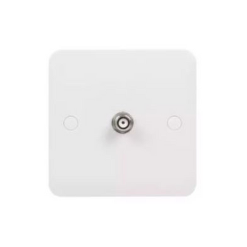 Schneider Electric Lisse Square Edge White Moulded SAT Socket F Type GGBL7030S - White