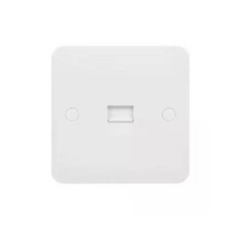 Schneider Electric Lisse Square Edge White moulded Telephone Socket Master GGBL7061S - Matt White