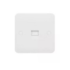 Schneider Electric Lisse Square Edge White moulded Telephone Socket Master GGBL7061S - Matt White - Slide 1