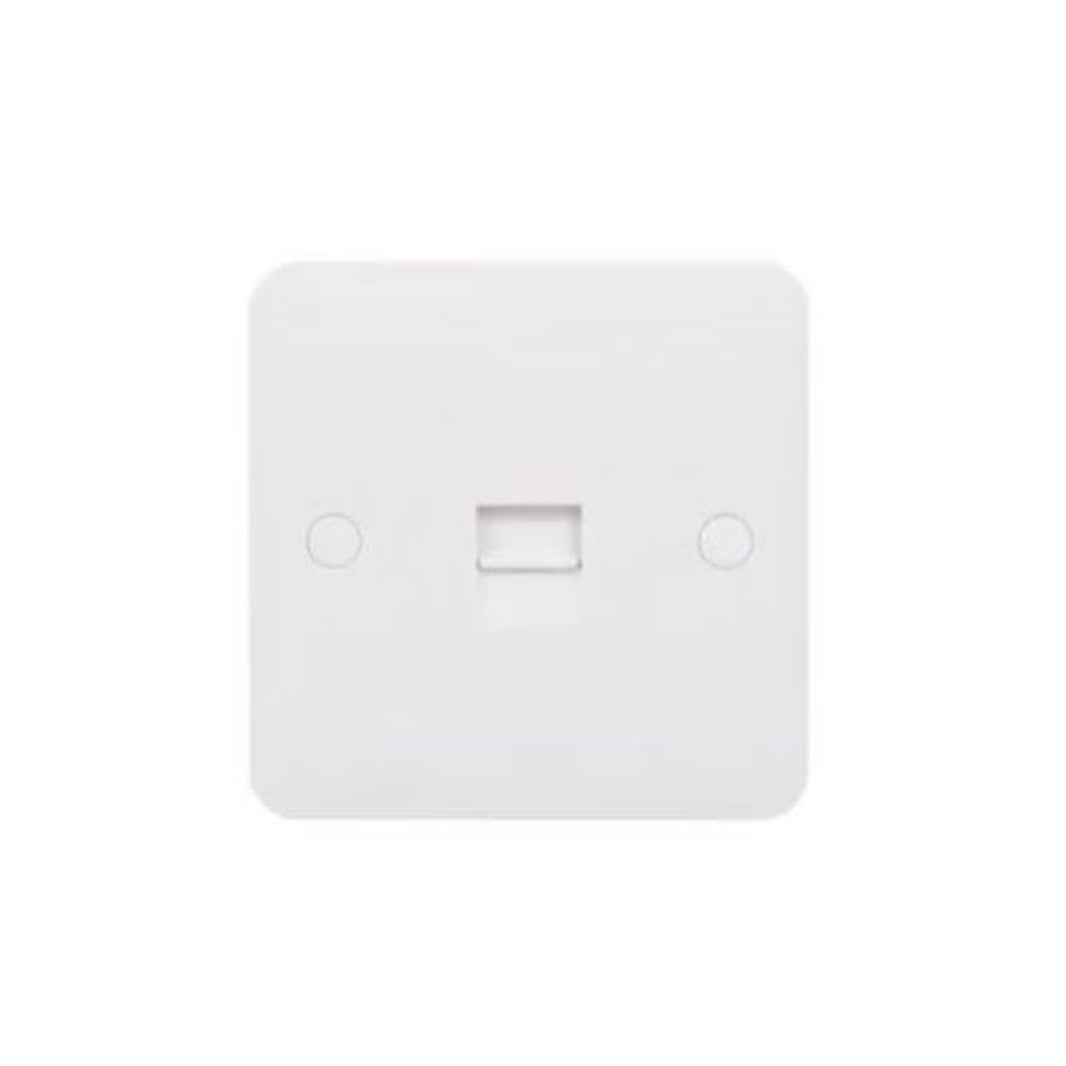 Schneider Electric Lisse Square Edge White Moulded Telephone Socket Secondary GGBL7062S White in Dubai, UAE